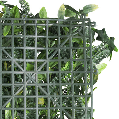 Premium UV-beständige Kunststoff-Blättermatte 100x100cm, grün, schwer entflammbar