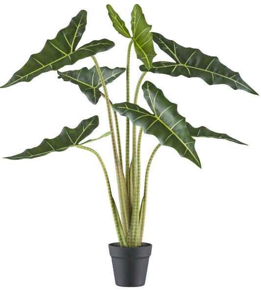 Alocasia zebrina Sarian 100 cm Kunstpflanze im Topf 14x13 cm – Tropisches Flair für Ihr Zuhause