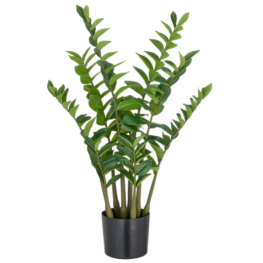 Zamifolia Kunstpflanze 90 cm grün mit 166 Blättern aus PEVA im Topf Ø 17x14,5 cm