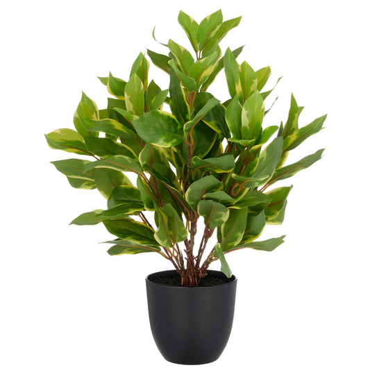 Epipremnum aureum Kunstpflanze Grün 40 cm im Kunststofftopf 11,5x10,5 cm mit Erde