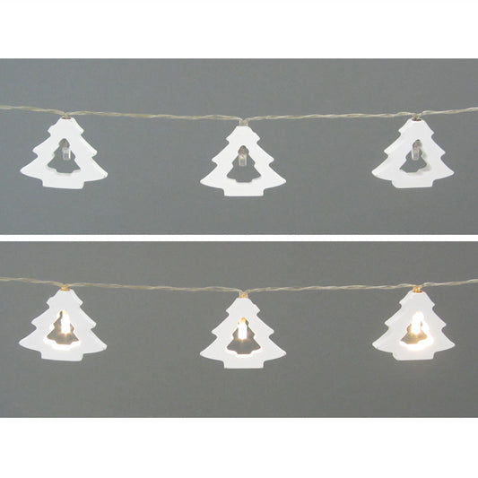 Deko Lichterkette Holzgirlande LED 80 cm Weihnachtsdeko in Weiß – Fügen Sie Atmosphäre hinzu!