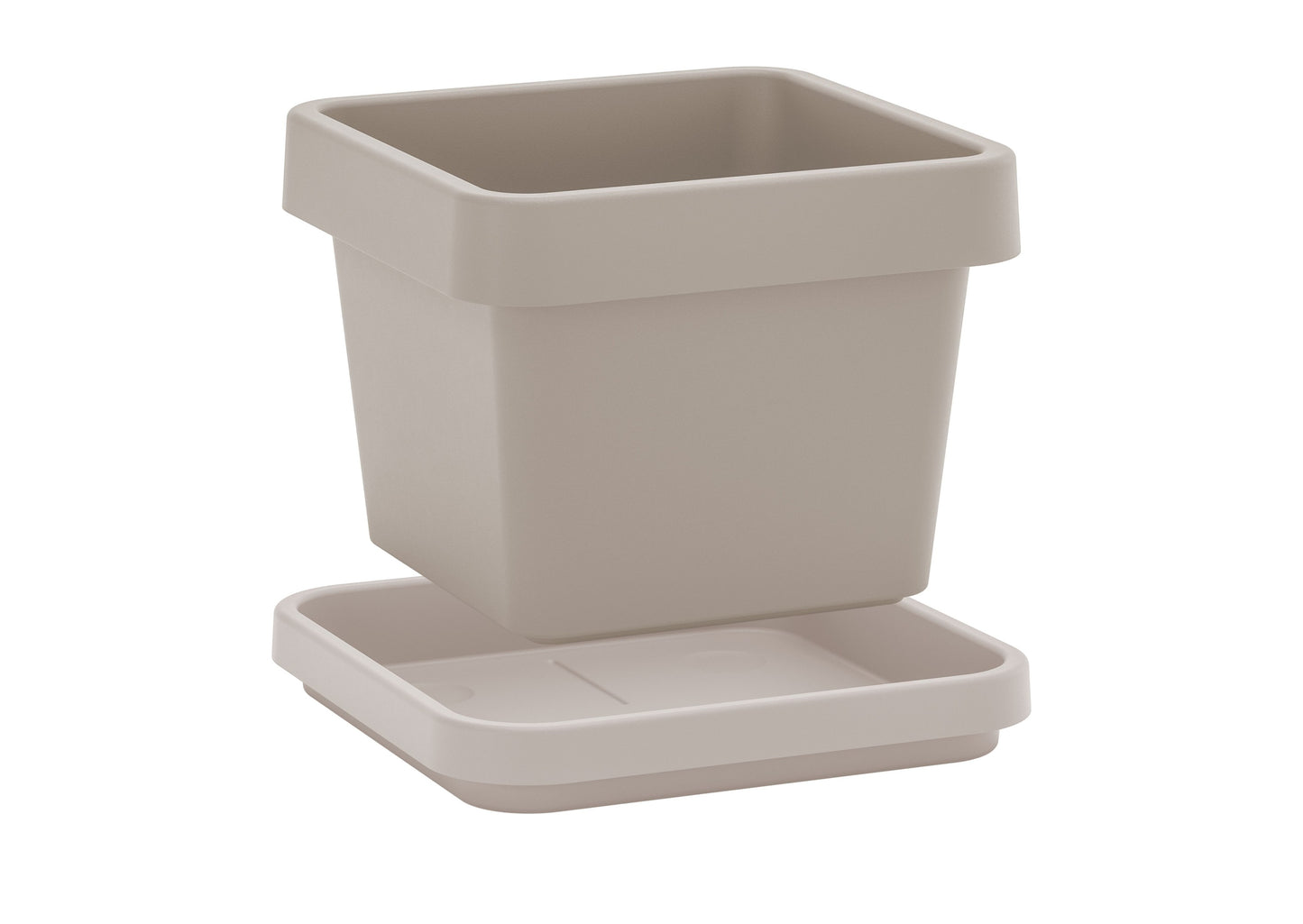 Pflanzgefäß VIVA Square mit passendem Untersetzer in verschiedenen Farben und Größen