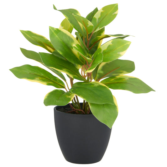 3er-Set Künstliche Epipremnum Aureum 24 cm Grün im Kunststofftopf 9x8 cm mit Erde