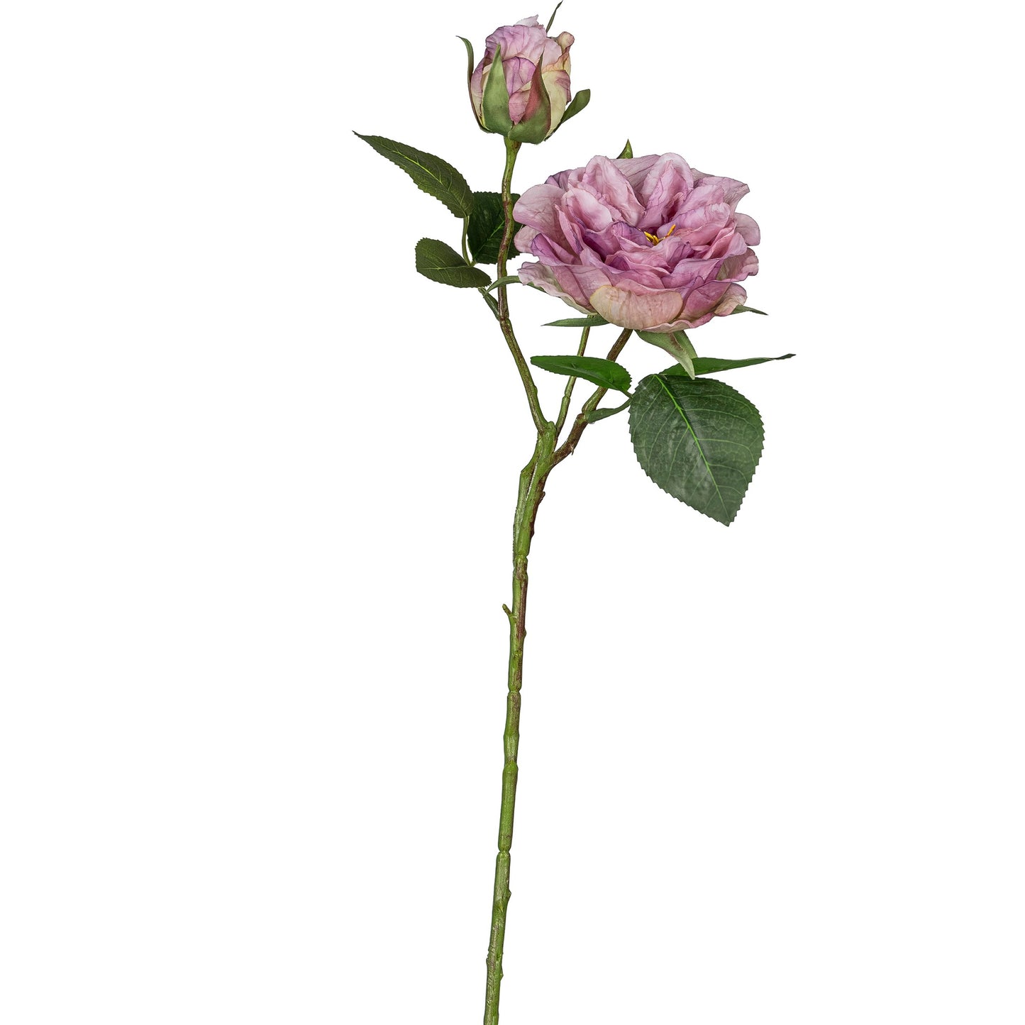 4er-Set künstliche Gartenrose 58 cm helllila – langlebige, pflegefreie Dekoblumen für Balkon und Zuhause