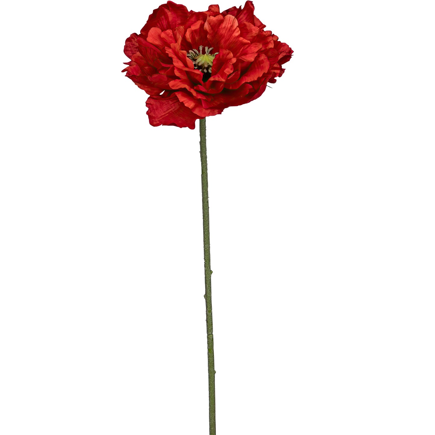 4er-Set Künstlicher Mohn rot 73 cm Hoch - Realistische Kunstpflanze für Wohn- & Garten Deko