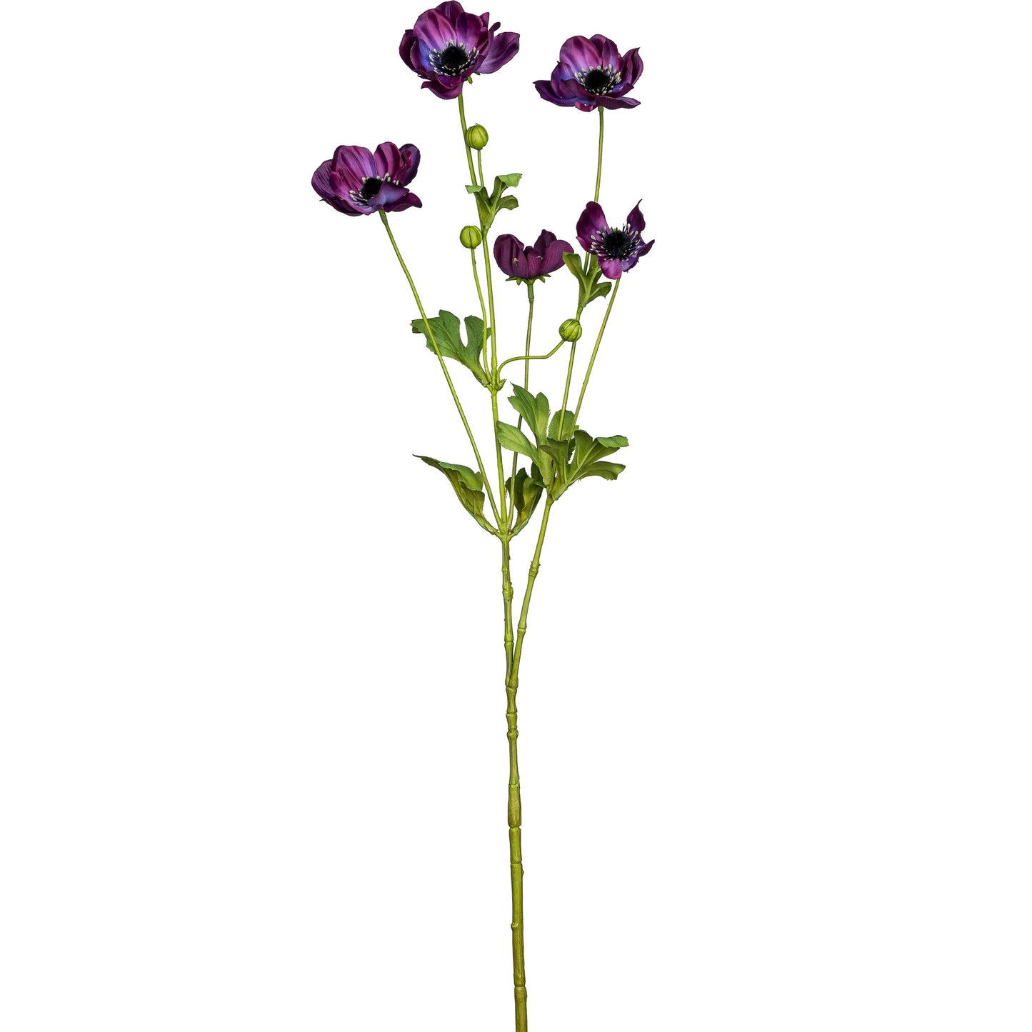 4er-Set Künstliche Anemone in Amethyst 81 cm – Pflegeleichte Deko-Kunstpflanzen für Zuhause
