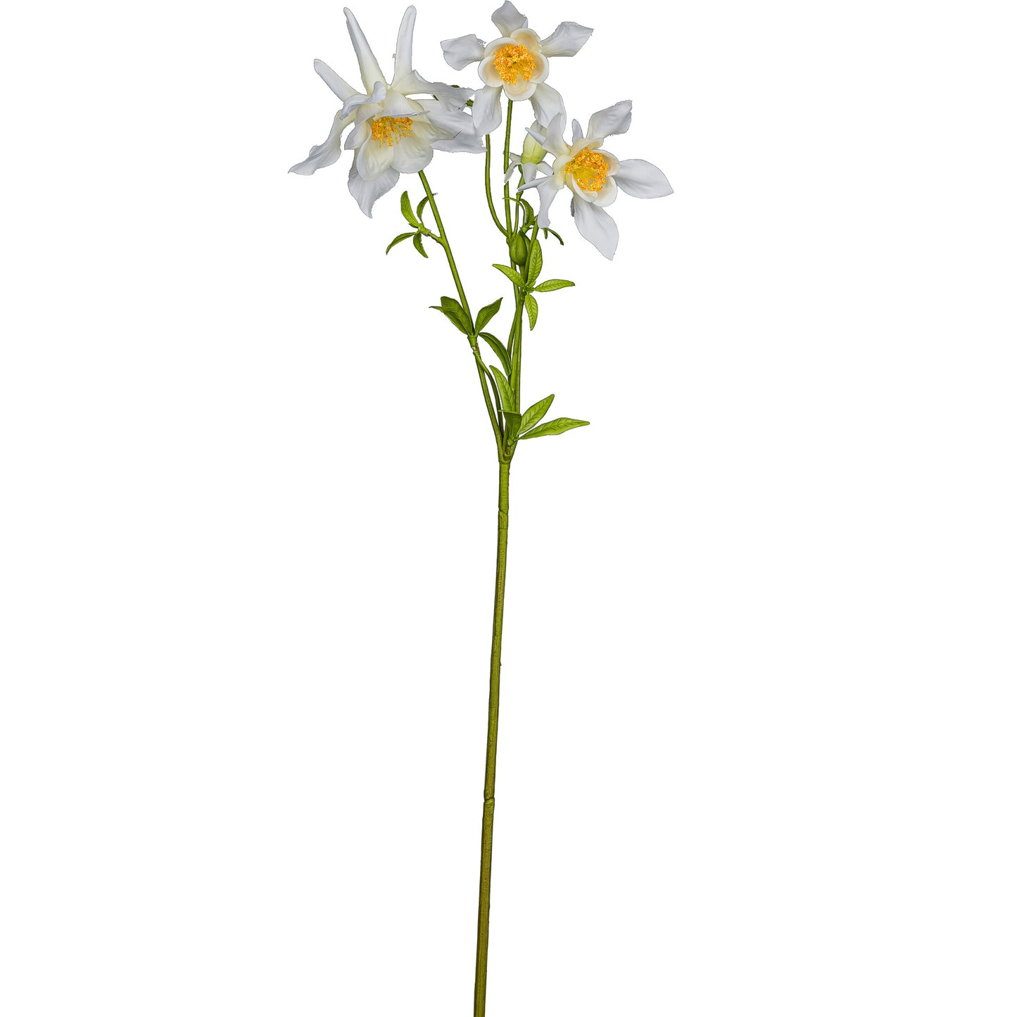 4er-Set Künstliche Akelei 67 cm Weiß – Pflegeleichte Kunstpflanzen für Zuhause und Büro Dekoration
