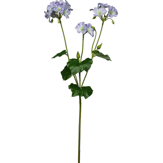 4er-Set Geranienzweig helllila 69 cm künstliche Pflanze langlebig pflegeleicht Dekoration