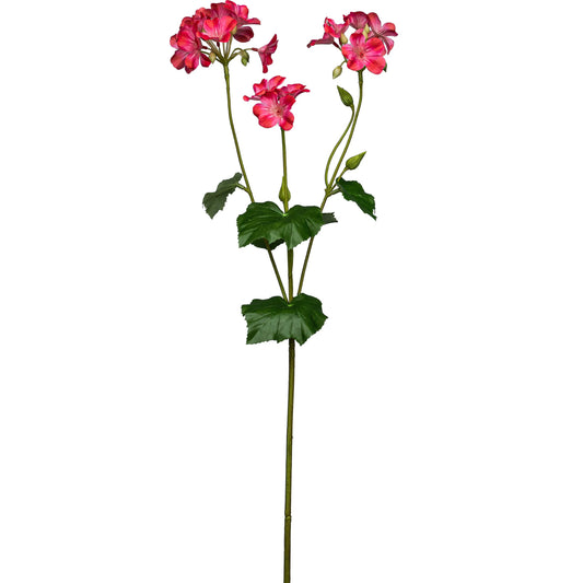 4er-Set Künstlicher Geranienzweig Pink 69 cm Deko Pflanzen Kunstblumen Kunststoffqualität