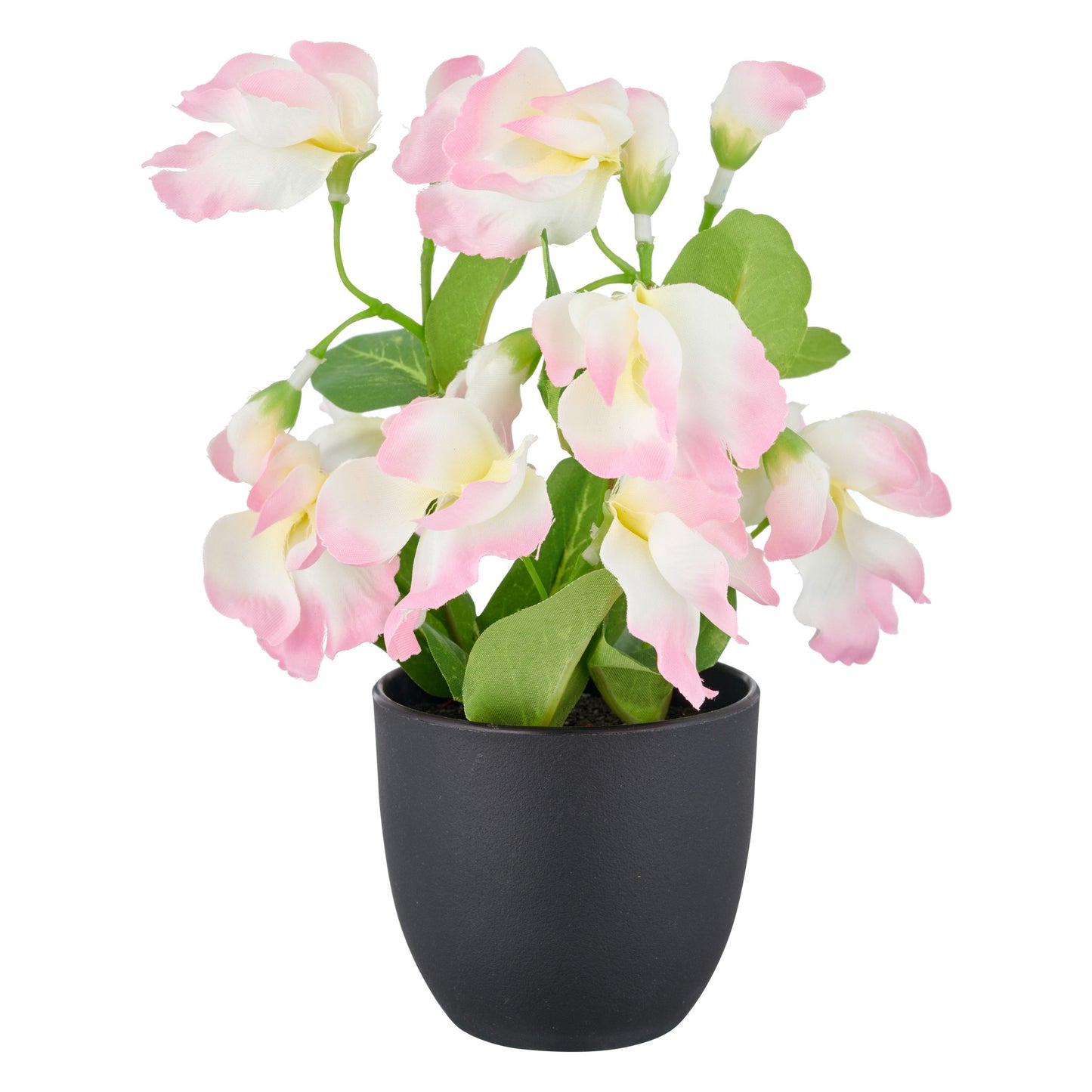 4er-Set Künstliche Wicke 20 cm rosa im Kunststofftopf 8x7 cm dekorative Kunstpflanze