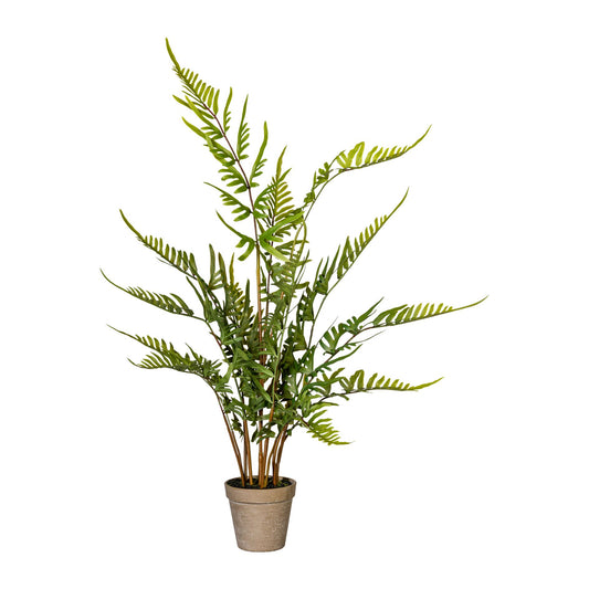 Künstlicher Rippenfarn 80cm im Kunststofftopf – Pflegeleichte, grüne Zimmerdeko